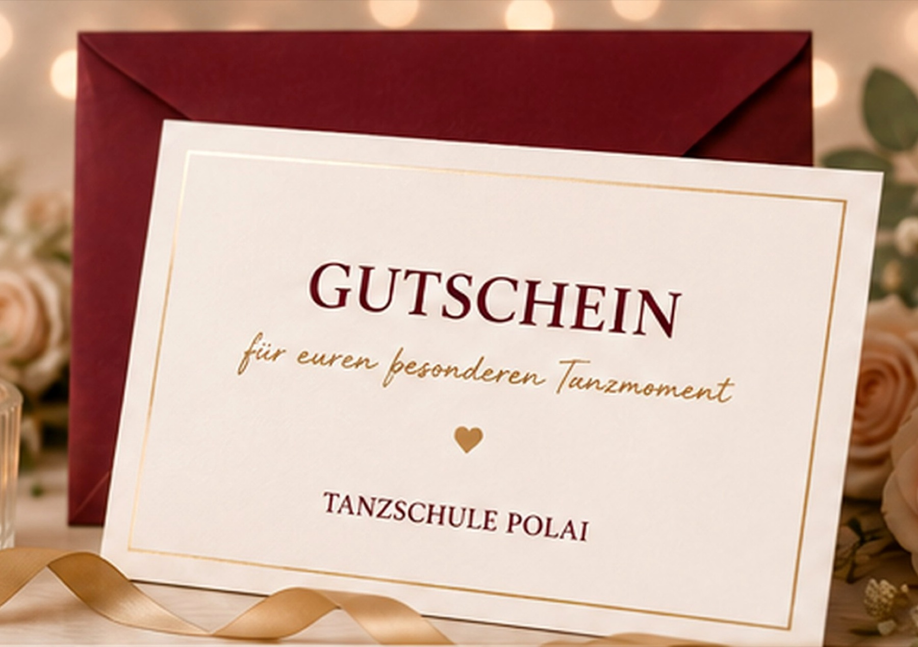 Hochwertiger Geschenkgutschein für einen Hochzeitstanz